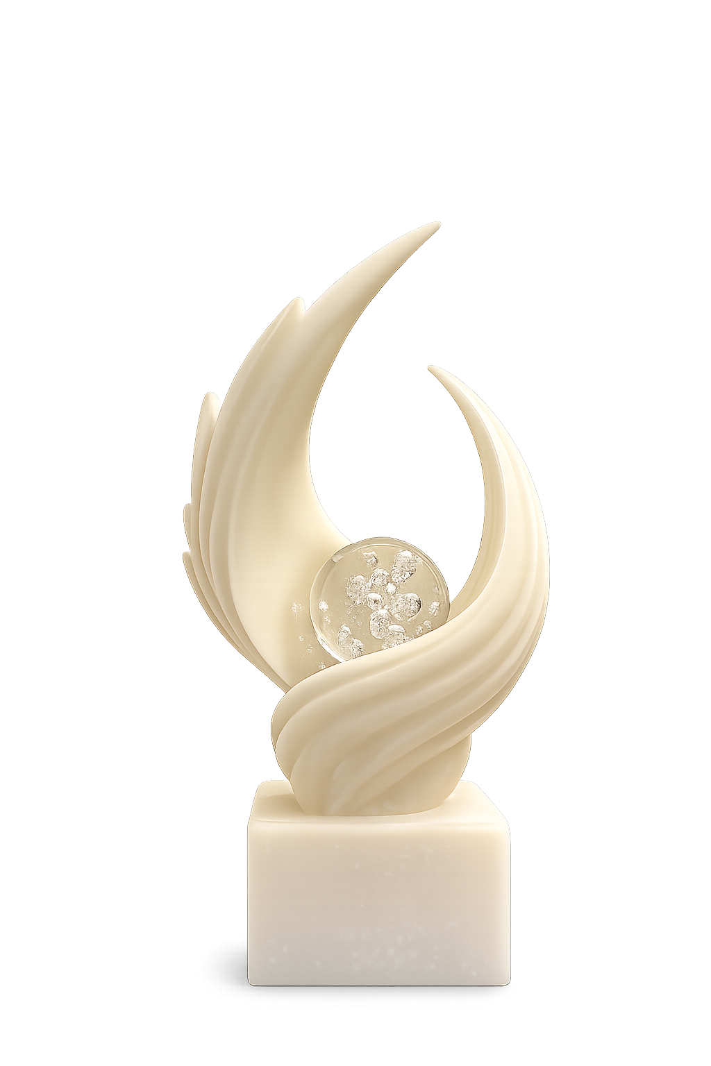 Luxury Crystal Orb Sculpture – Modern Resin Decorative Showpiece for Home & Office Décor
