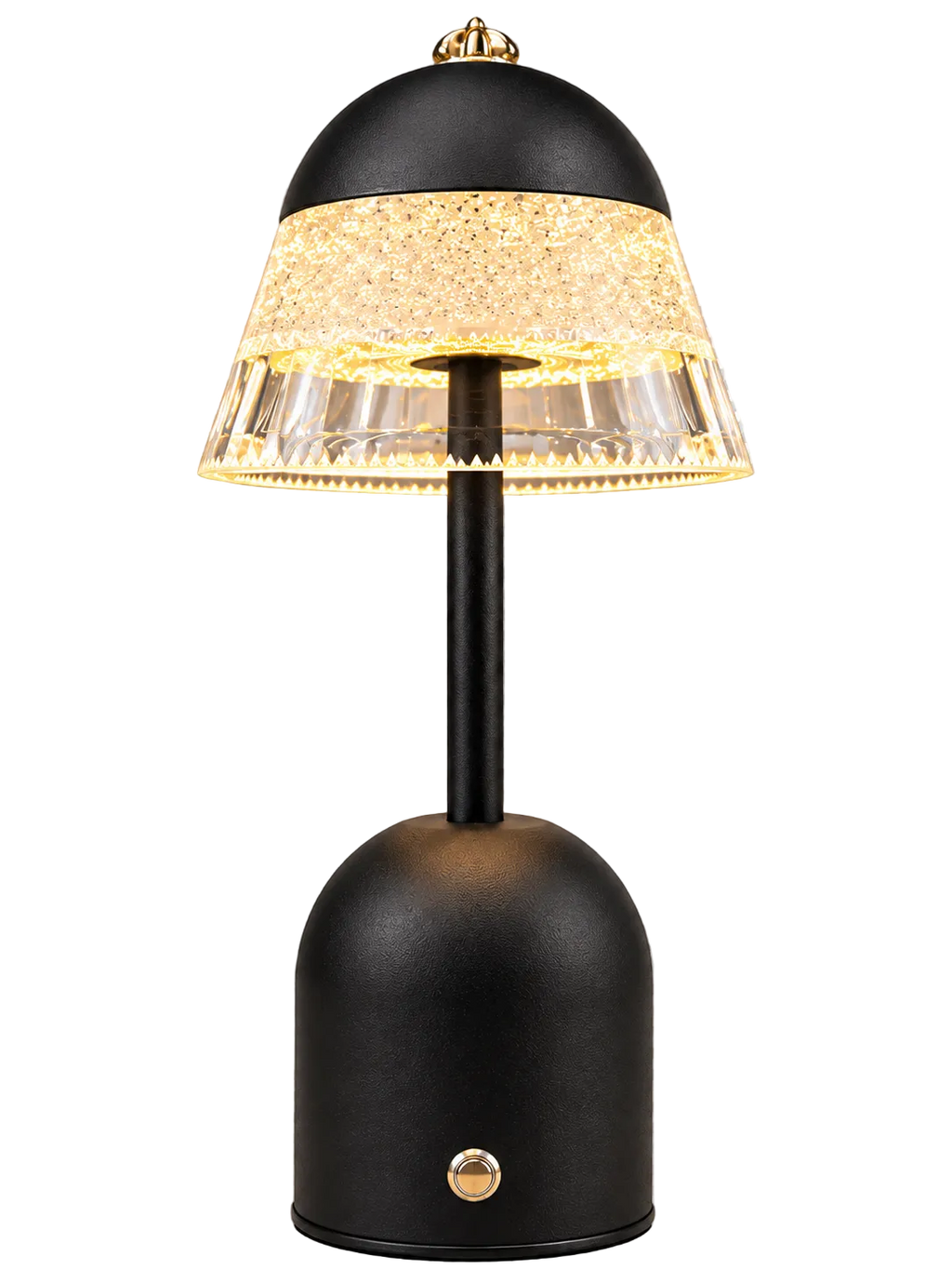 Luxury Black & Gold Acrylic Table Lamp – Modern LED Bedside & Side Table Lamp