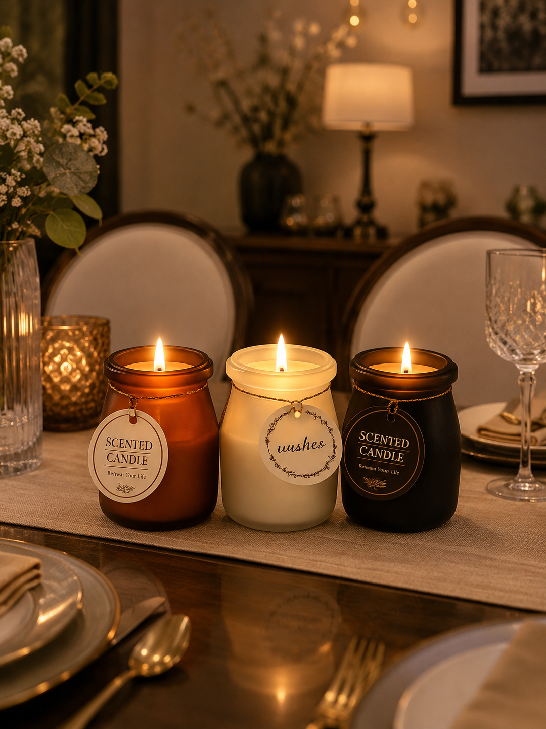Luxury Scented Glass Jar Candle
Premium Home Fragrance Candle
Elegant Decor