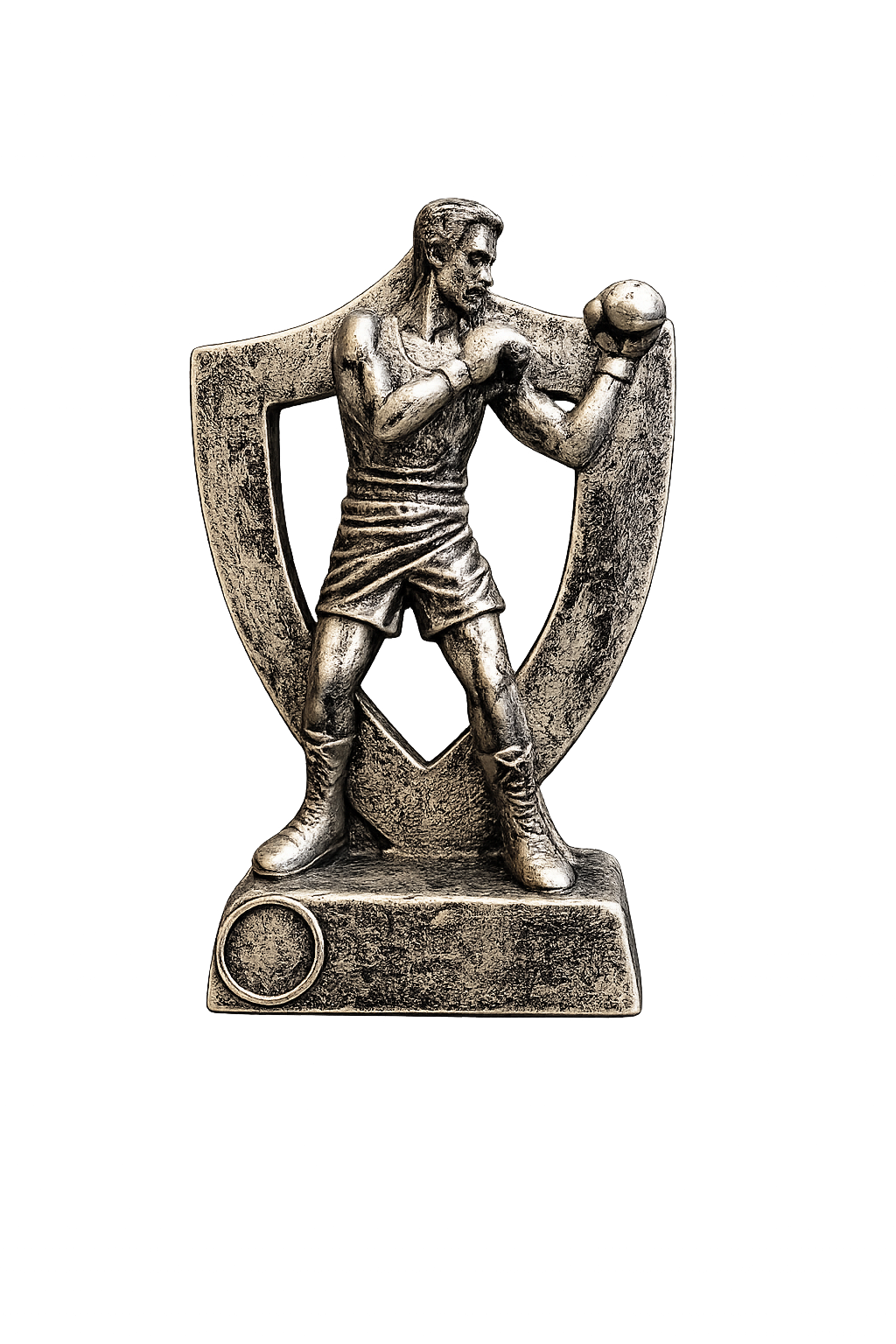 Boxing Champion Trophy Sculpture | Resin Sports Award Statue | Motivational Home & Office Décor