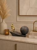 Abstract Strength & Determination Sculpture | Modern Pulling Figure Resin Statue | Luxury Home & Office Decorative Showpiece