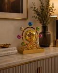 Luxury Kinetic Orbital Globe Sculpture – Modern Rotating Desk Decor