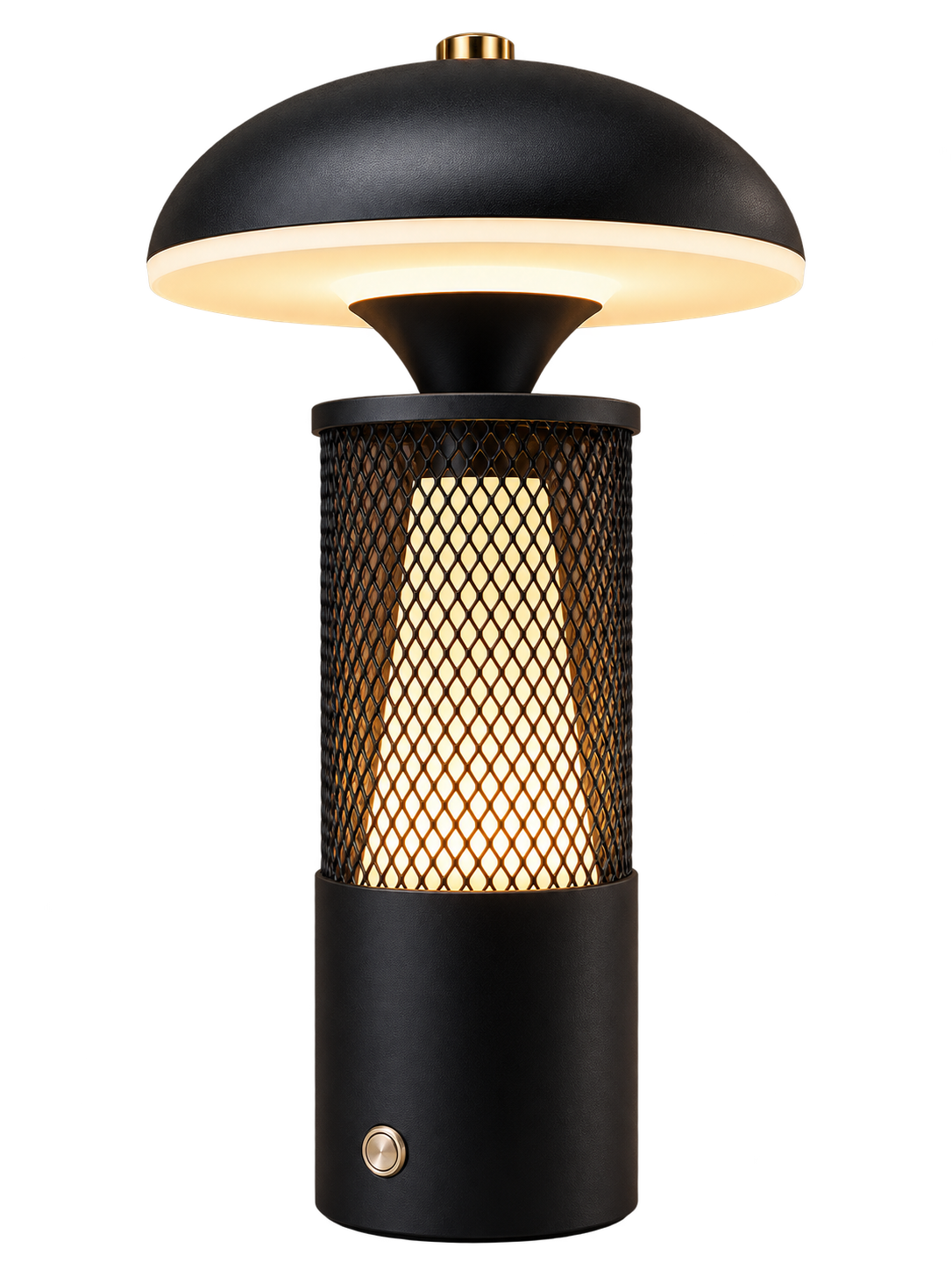 Modern Black LED Table Lamp with Mesh Shade – Luxury Decorative Lamp