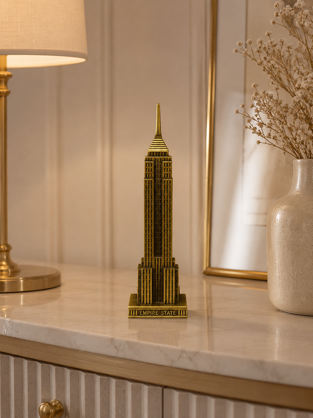 Empire State Building Decorative Showpiece | Premium Metal Landmark Home Décor