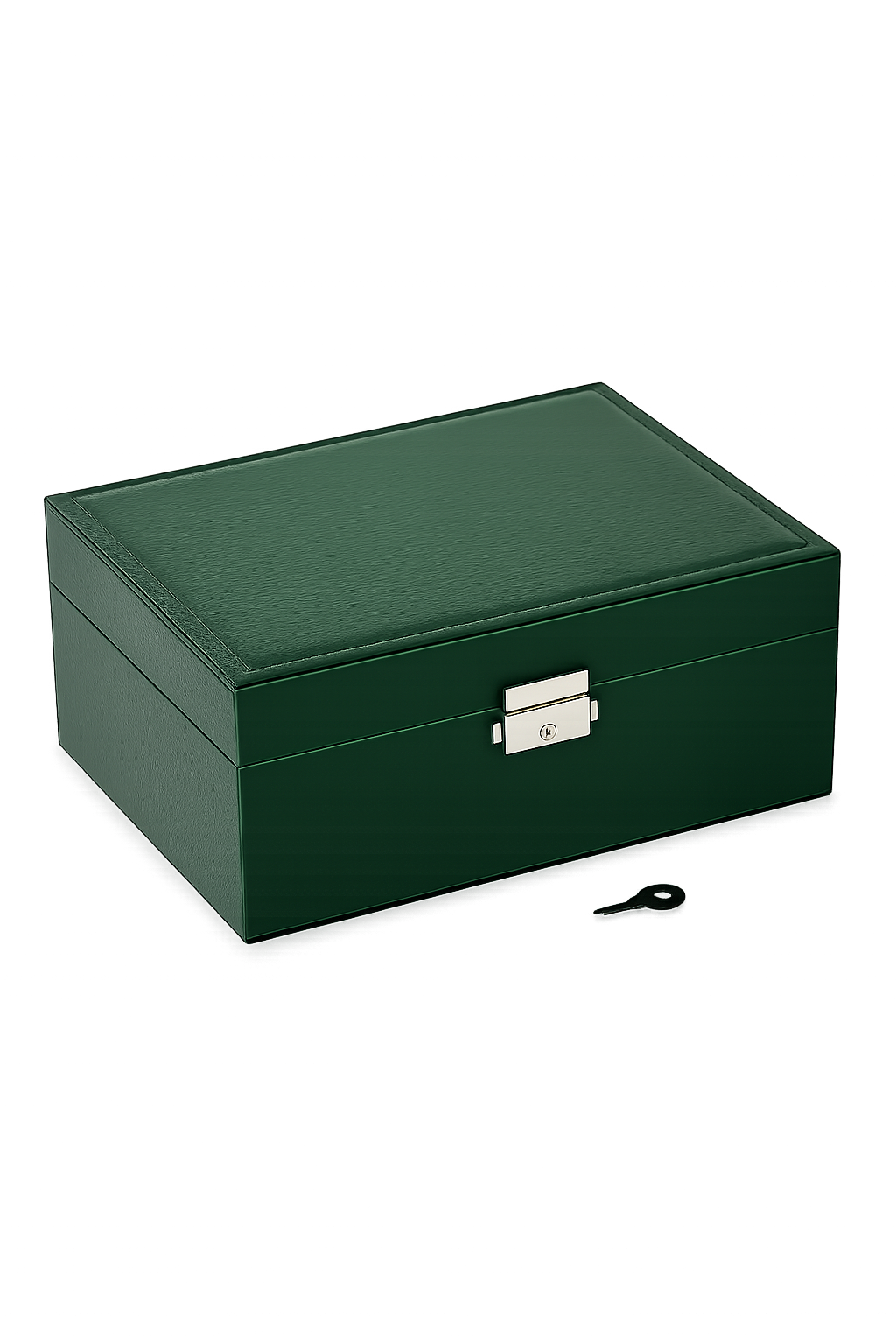 Luxury Lockable Jewelry Storage Box | PU Leather Jewelry Organizer with Removable Tray & Key