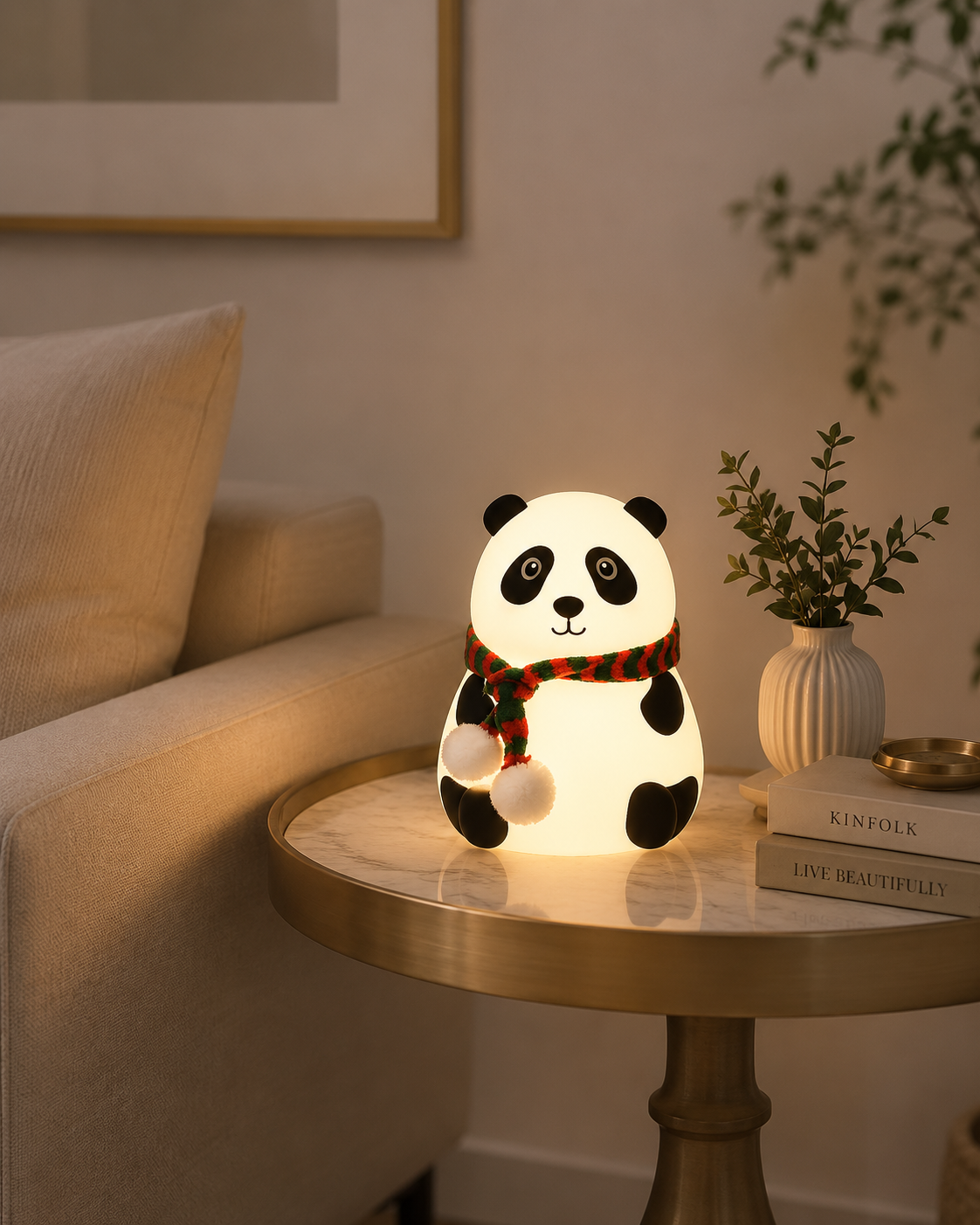 Cute Panda LED Night Lamp | Soft Warm Light Bedside Table Lamp for Kids Room & Home Decor