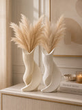 Modern Twisted Resin Vase | Abstract Decorative Flower Vase | Minimalist Home Décor