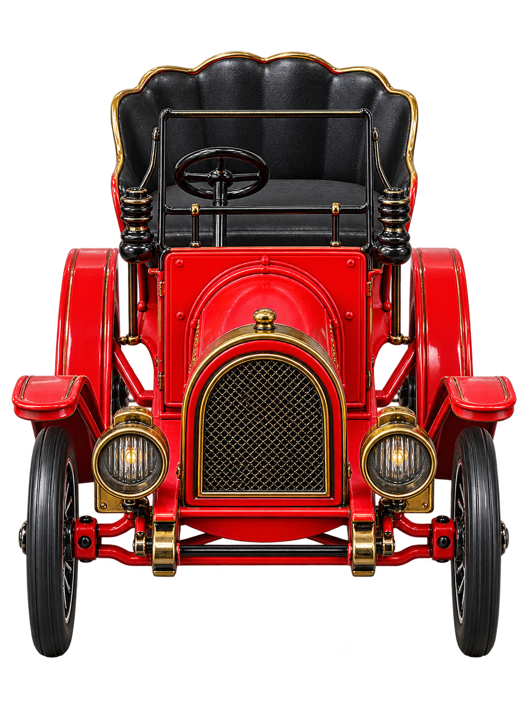 Vintage Red Classic Car Decorative Showpiece – Retro Antique Automobile Model