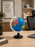Classic Educational World Globe | Colorful Rotating Plastic Globe with Black Stand