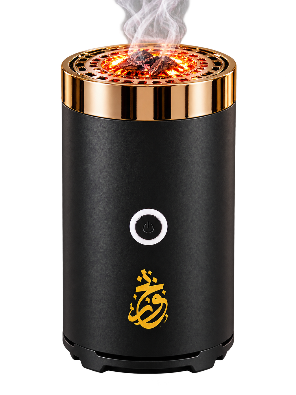 Electric Bakhoor Burner – Black & Gold Automatic Incense Oud Heater for Home and Office