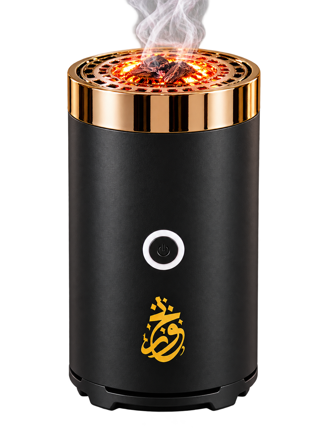 Electric Bakhoor Burner – Black & Gold Automatic Incense Oud Heater for Home and Office