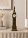 Big Ben Clock Tower Decorative Showpiece | Antique Gold Metal Landmark Sculpture