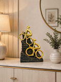 Luxury Golden Cyclist Duo Sculpture – Modern Abstract Bicycle Figurine for Home & Office Decor