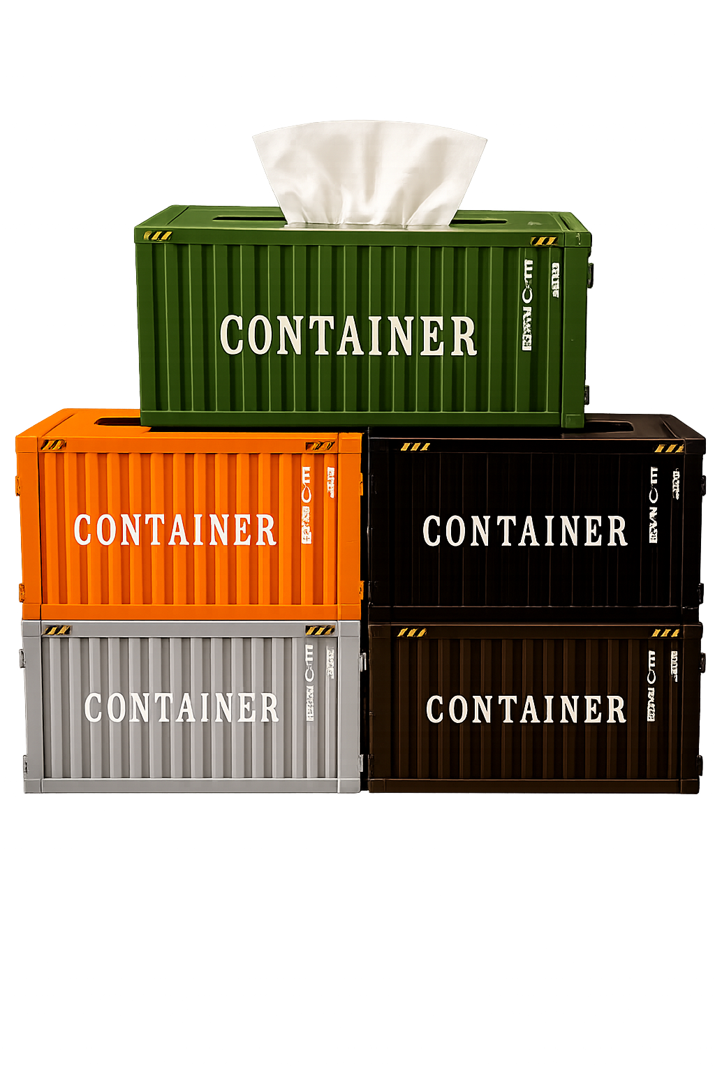 Container Style Tissue Box Holder | Creative Desktop Tissue Dispenser | Decorative Storage Box | Home & Office Organizer
