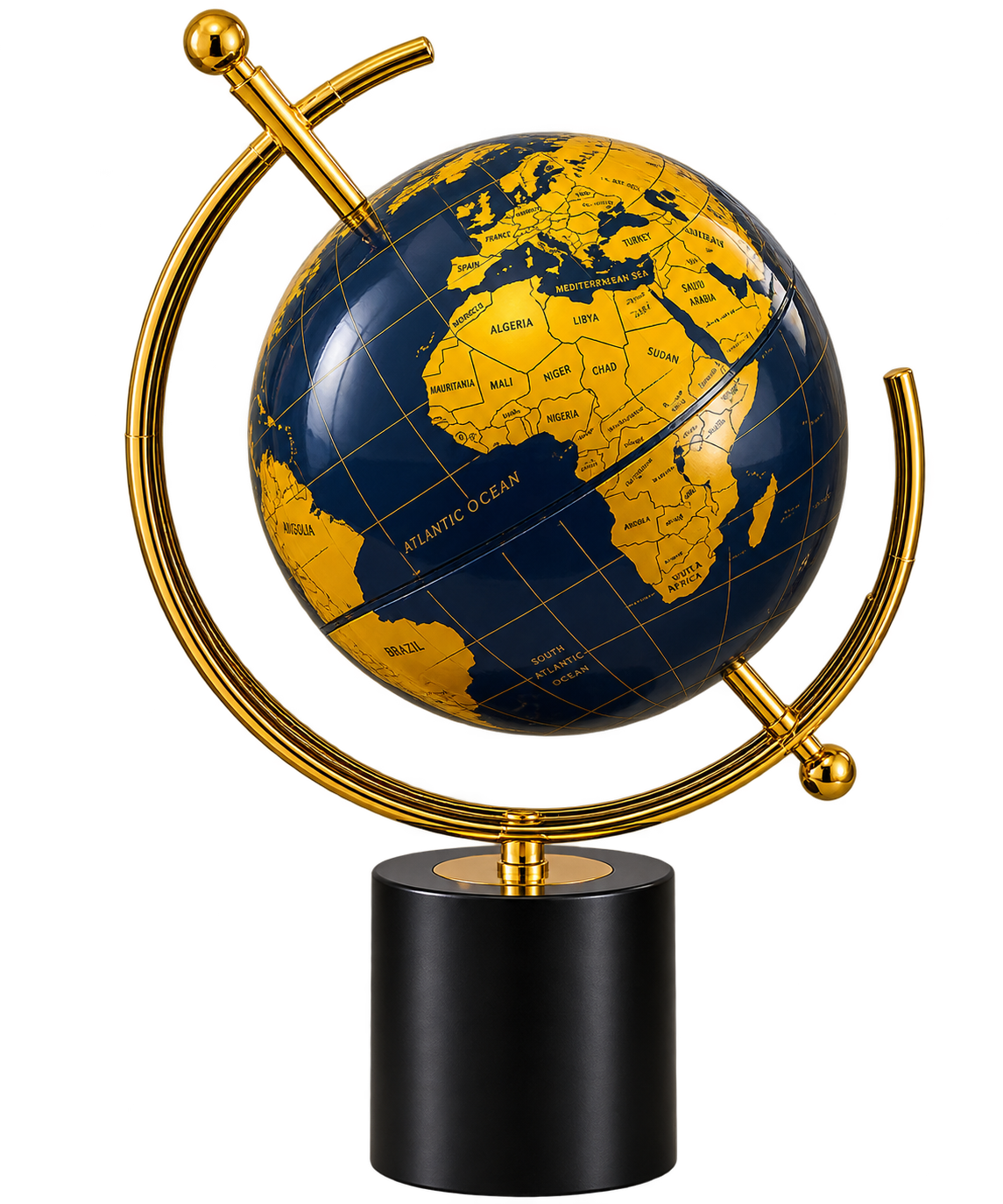 Luxury Vintage World Globe Decorative Tabletop Ornament