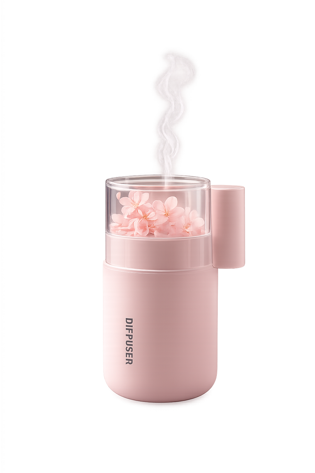 Pink Cherry Blossom USB Aroma Diffuser & Humidifier with LED Light | Ultrasonic Essential Oil Diffuser | Portable Air Humidifier