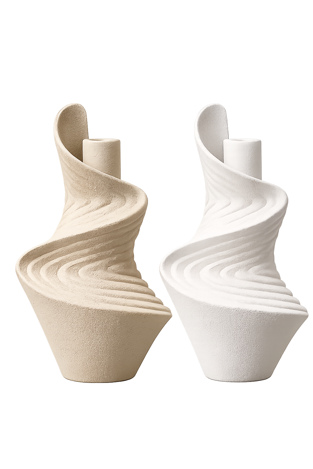 Modern Spiral Resin Vase | Abstract Decorative Flower Vase | Minimalist Home Décor