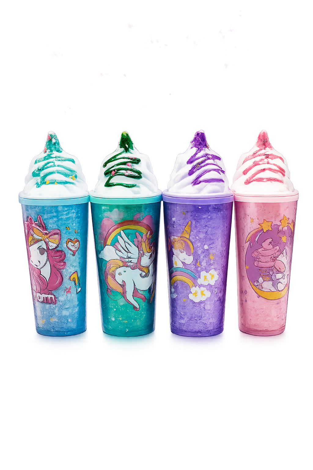 Unicorn Ice Cream Design Double-Walled Sipper – Cute Kids Water Thermos Tumbler
