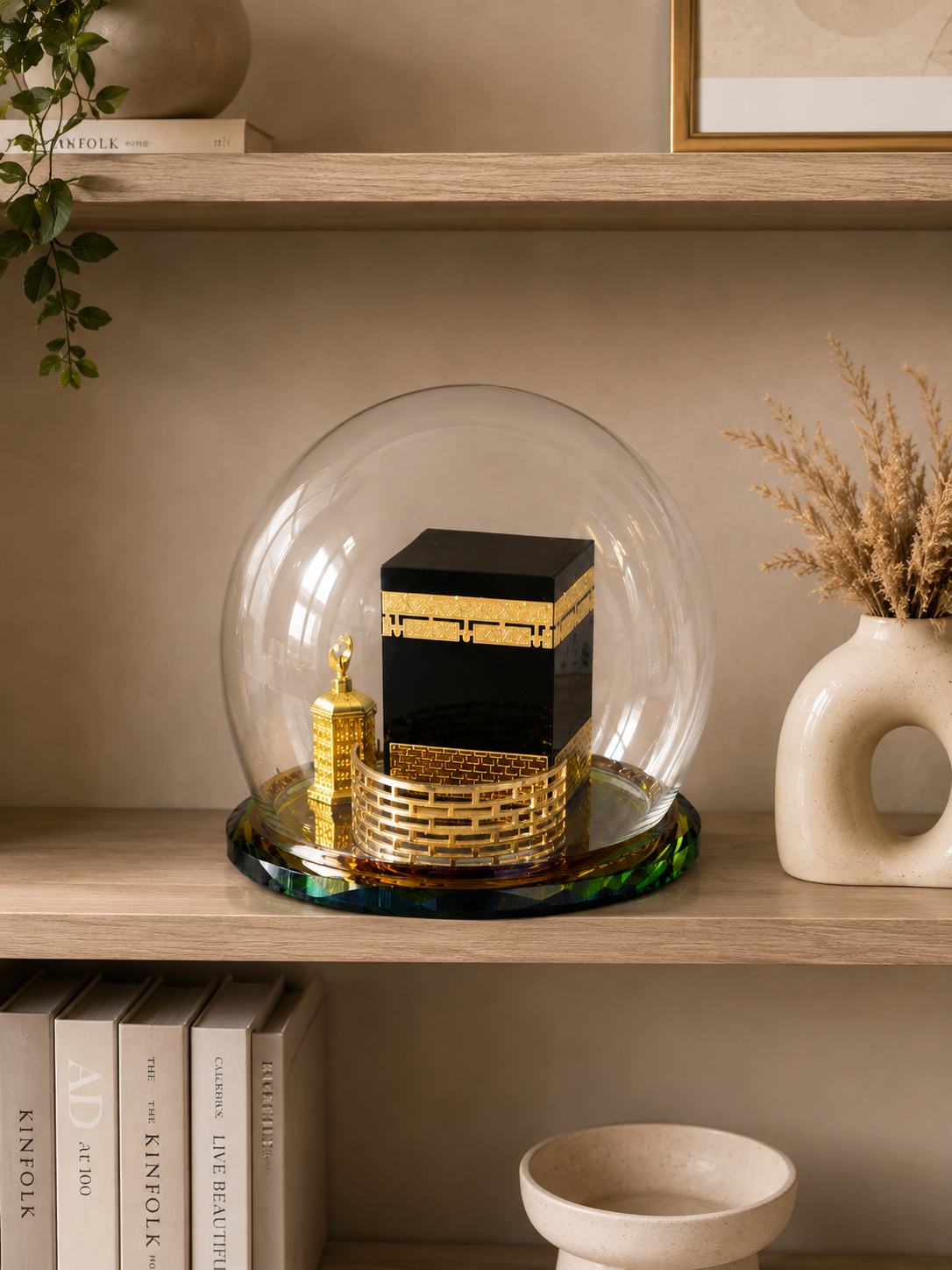 Luxury Kaaba Crystal Dome Decorative Showpiece – Premium Islamic Home Décor