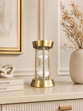Luxury Gold Hourglass Sand Timer – Modern Decorative Glass Sand Clock for Home & Office Décor
