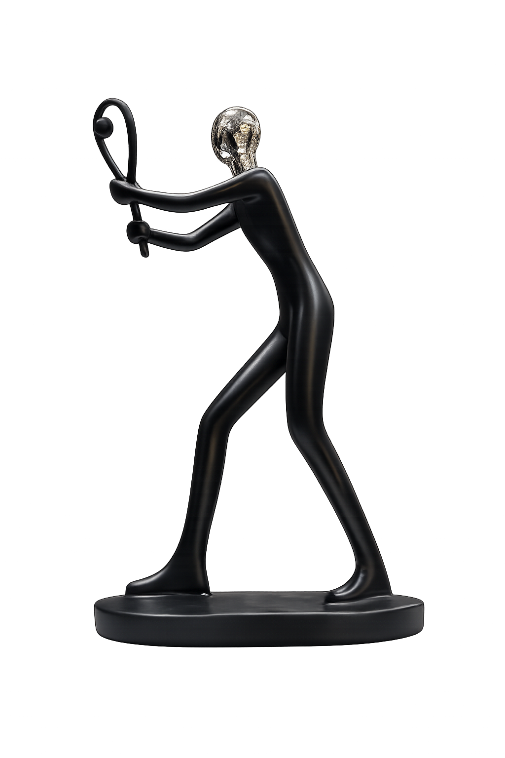 Modern Tennis Player Sculpture – Abstract Resin Sports Decor Figurine for Home & Office