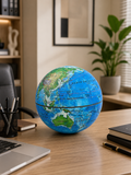 Premium Rotating & Movable World Globe | Detailed Blue Educational Globe for Students & Office Décor