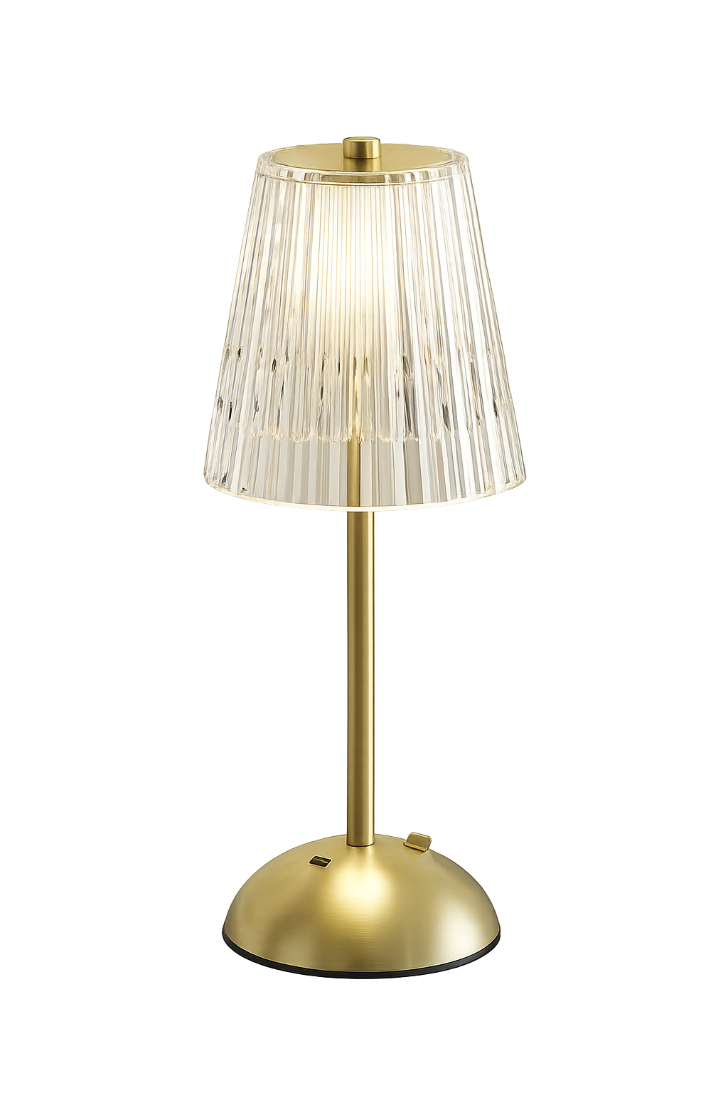 Luxury Gold Rechargeable LED Table Lamp with Acrylic Shade | Modern Bedside & Desk Lamp