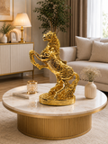 Luxury Golden Rearing Horse Sculpture | Modern Resin Horse Statue for Home & Office Décor