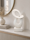 Modern Abstract Loop Sculpture – Minimalist Resin Table Decor
