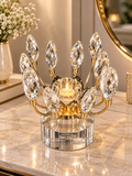 Luxury Crystal Gold Candle Holder – Elegant Decorative Table Centerpiece
