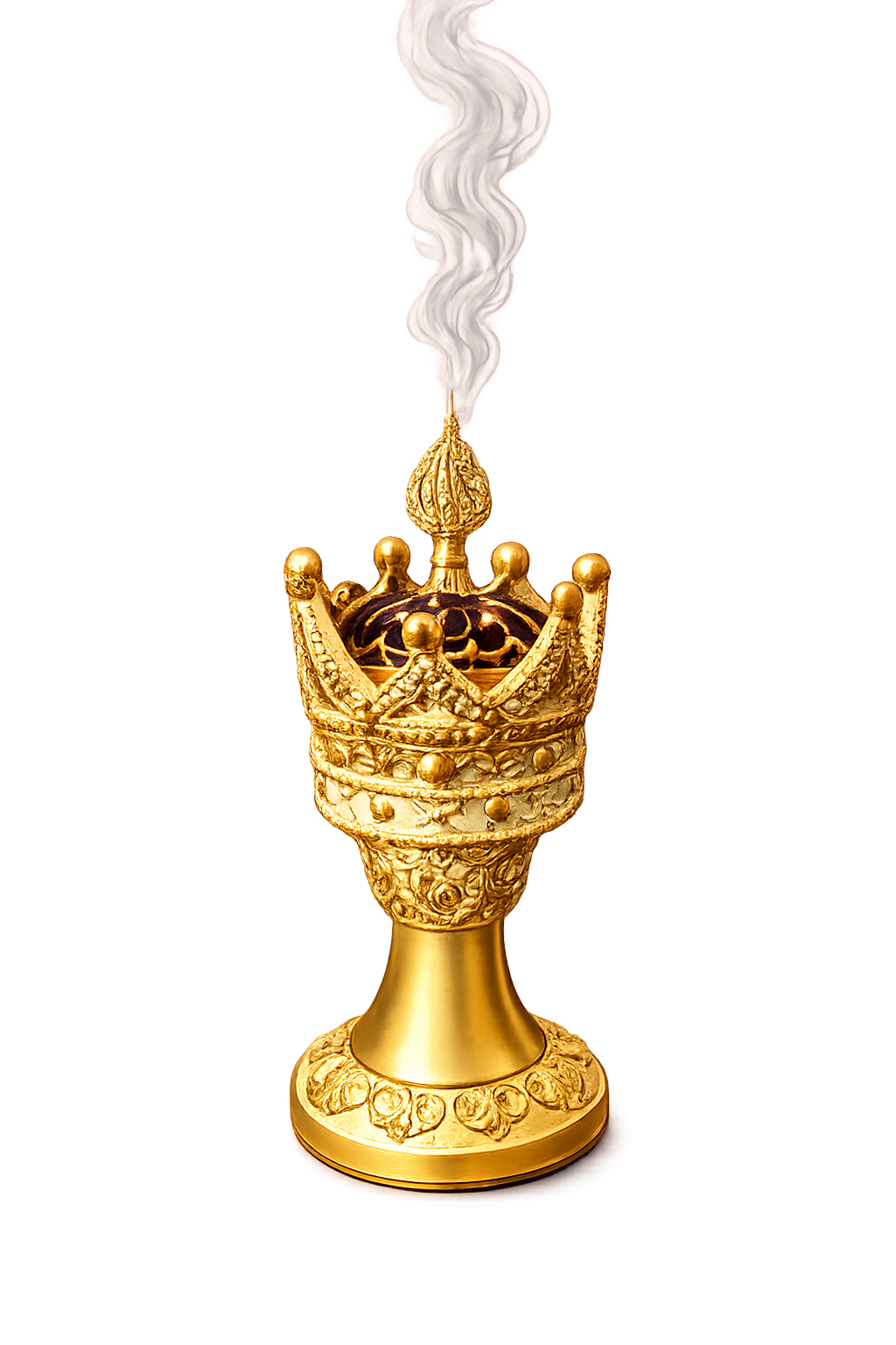 Luxury Crown Bakhoor Burner | Gold Resin Incense Burner | Decorative Arabian Bukhoor Holder | Home Fragrance Decor