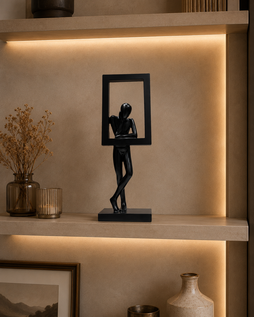 Artistic Framed Human Sculpture | Premium Decorative Showpiece
