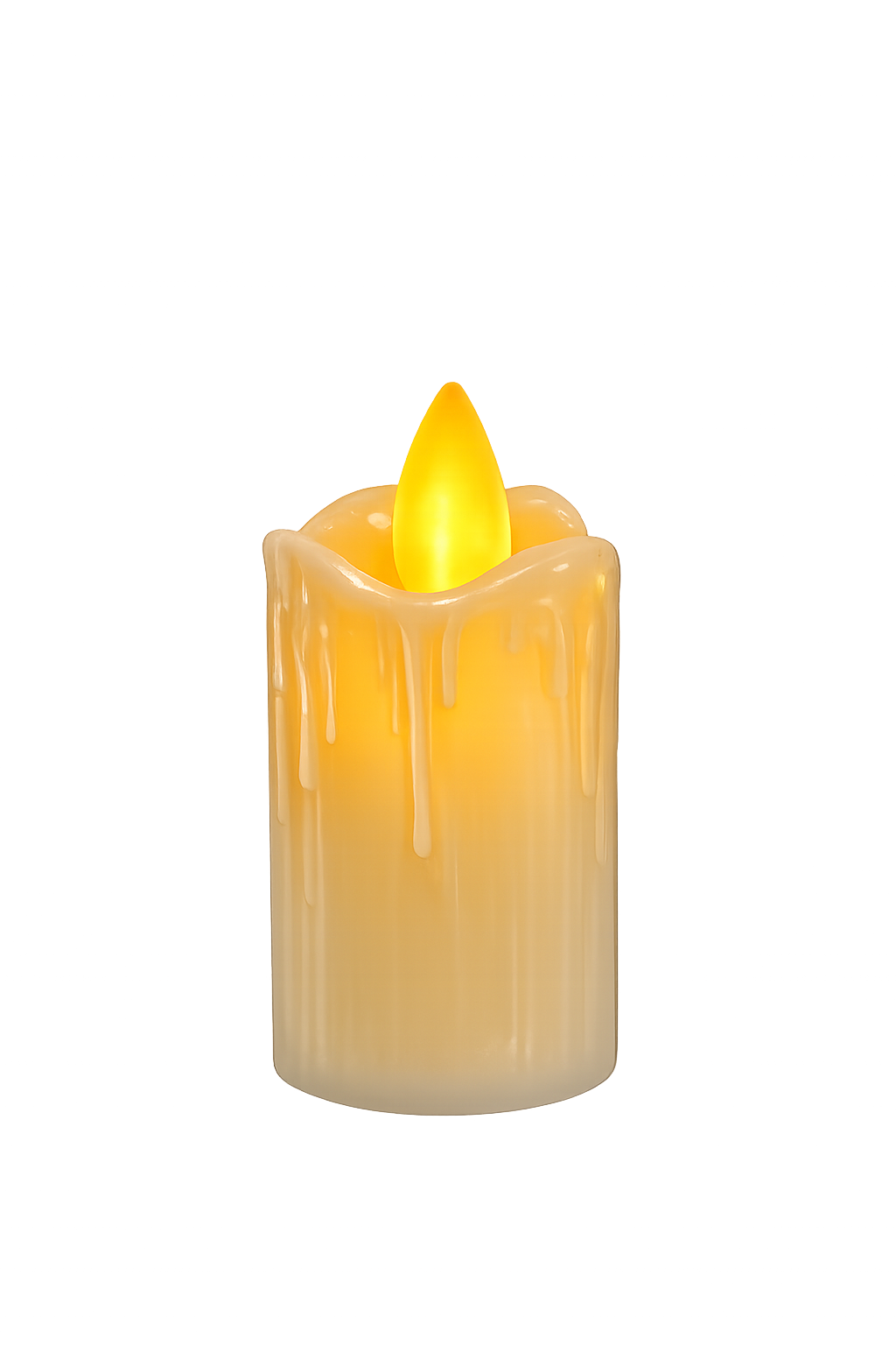 Flameless LED Pillar Candle | Realistic Flickering Wax Candle | Battery Operated Home Décor