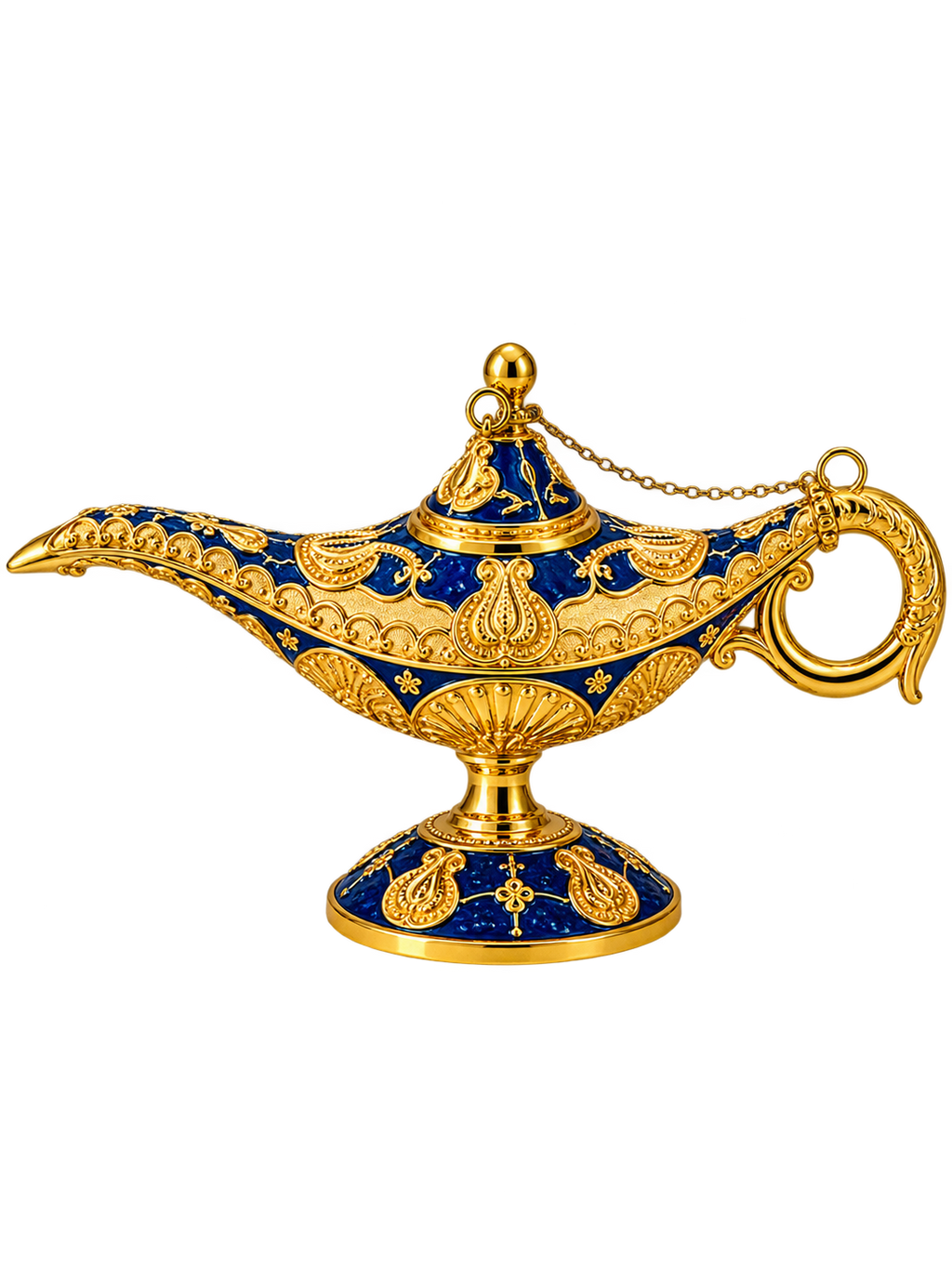 Luxury Blue & Gold Aladdin Decorative Showpiece