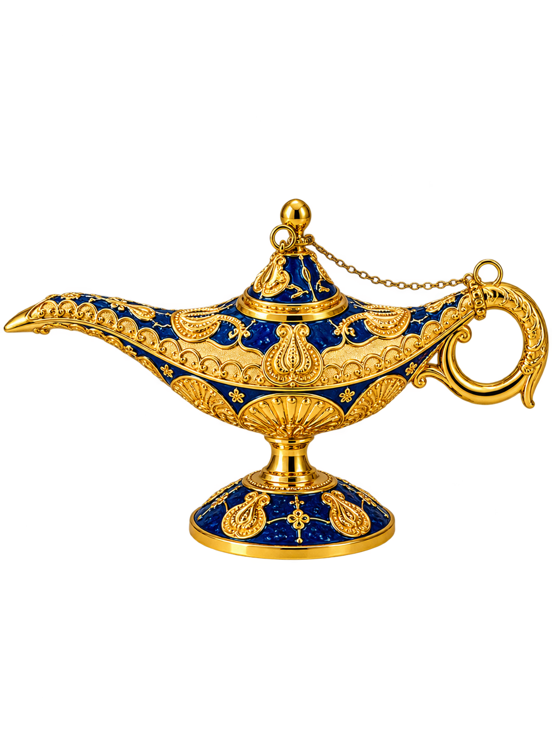 Luxury Blue & Gold Aladdin Decorative Showpiece