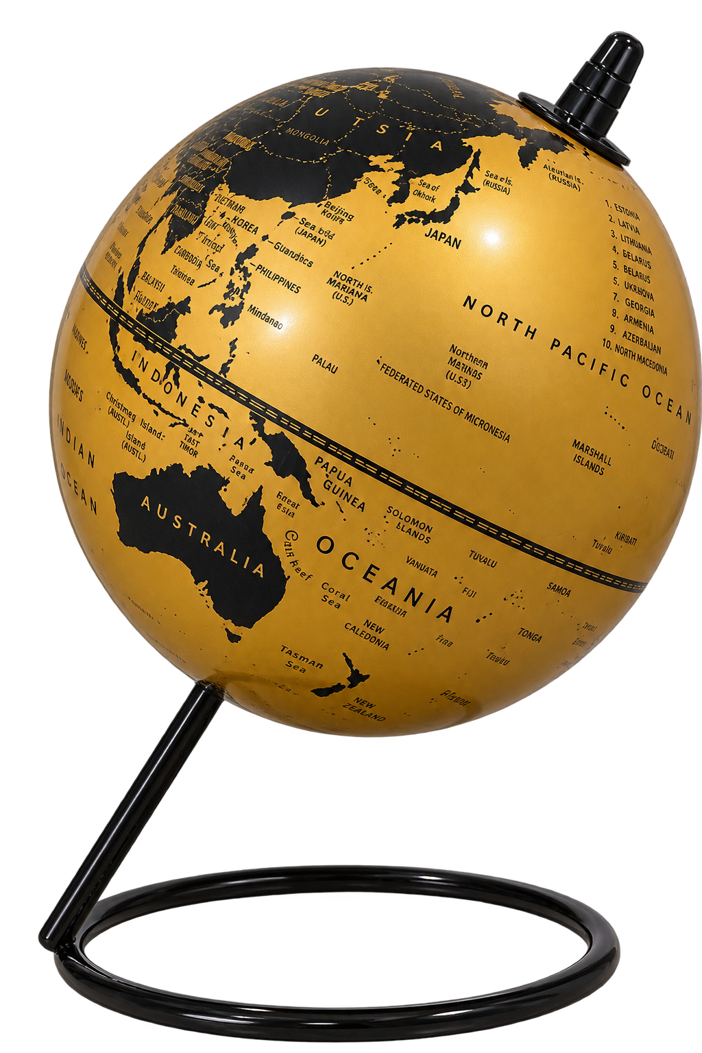 Modern Educational World Globe – Desktop Geographic Globe with Metal Stand | Office & Study Room Decor