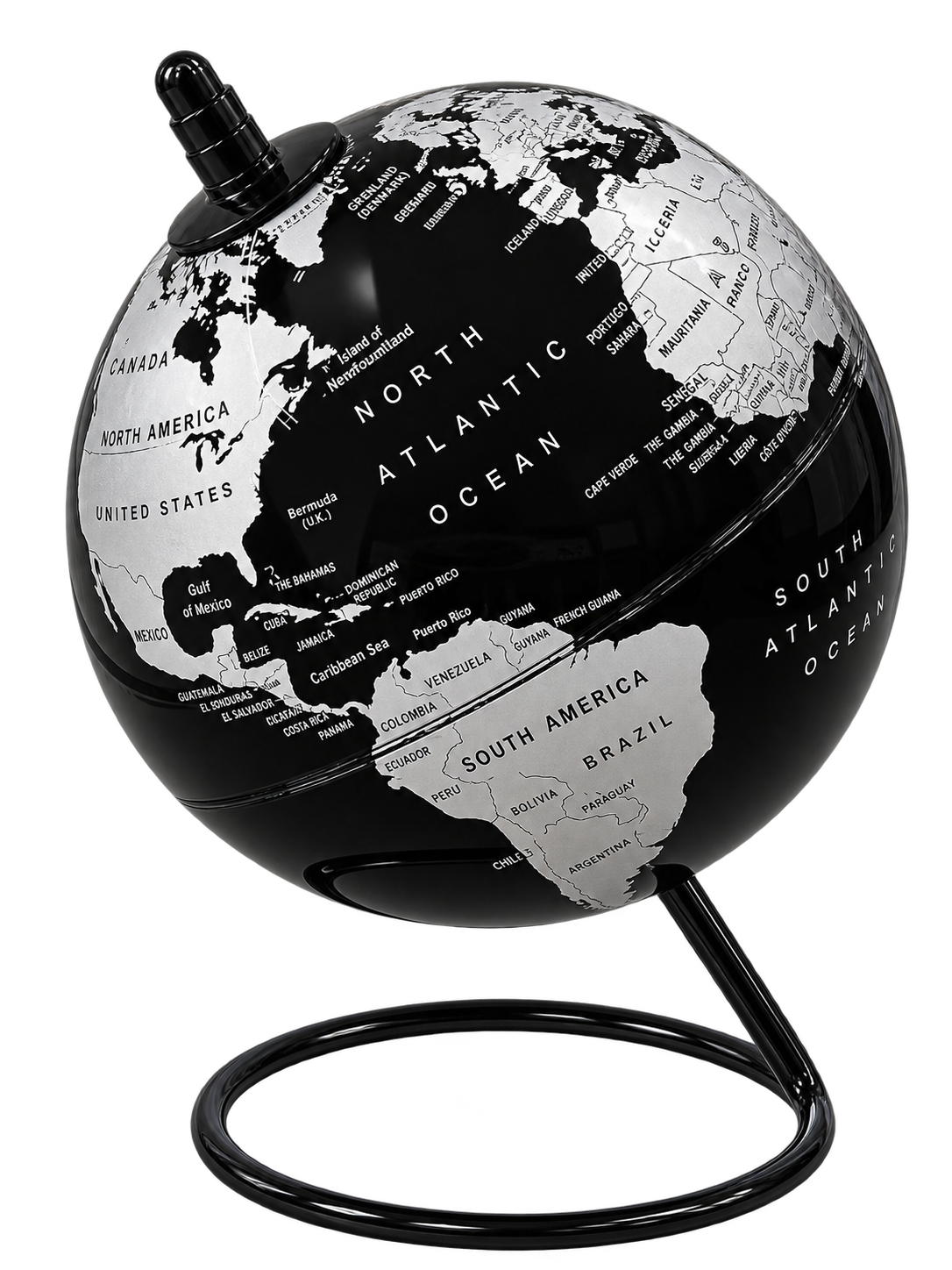 Modern Educational World Globe – Desktop Geographic Globe with Metal Stand | Office & Study Room Decor