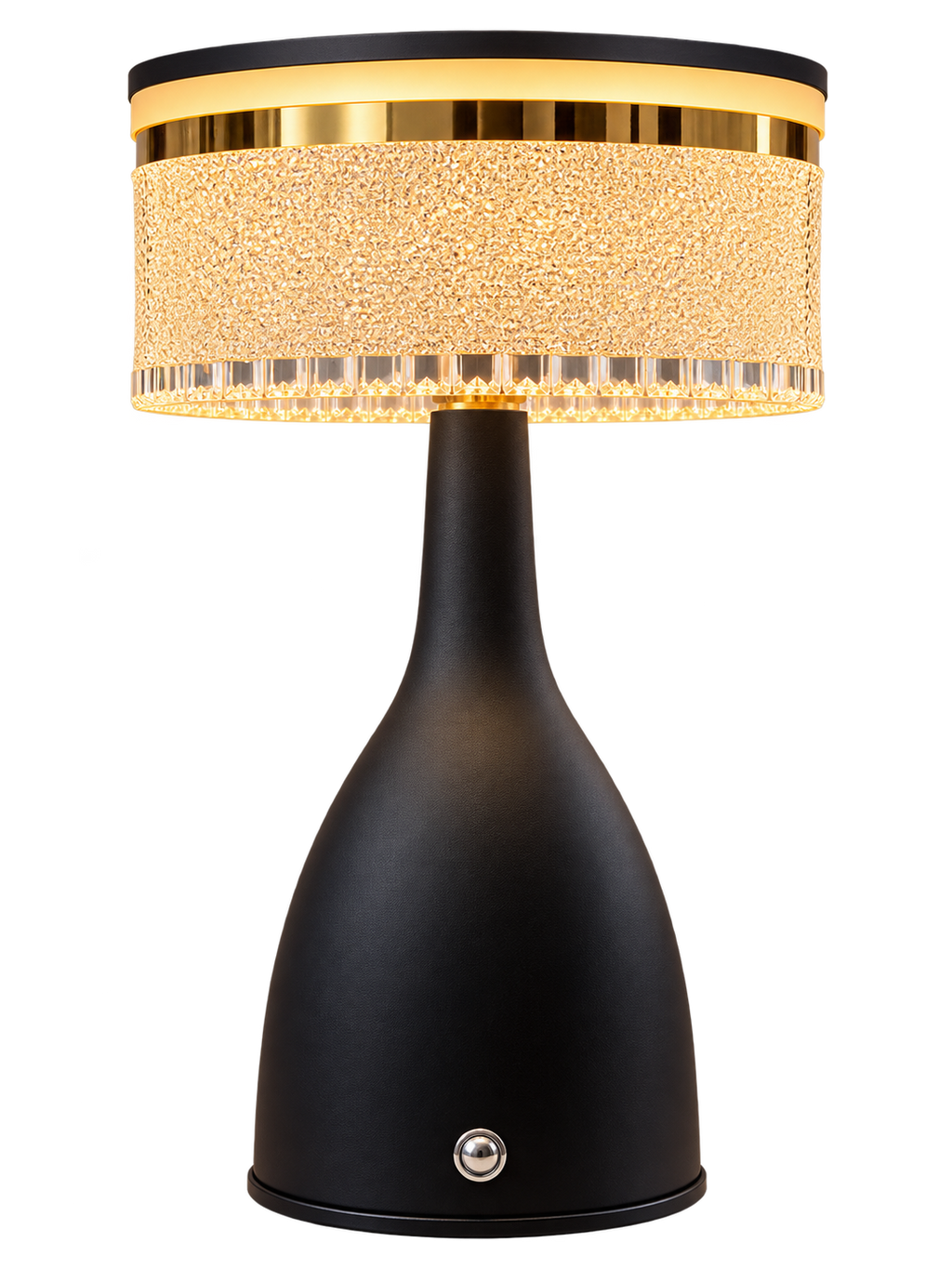 Luxury Black & Gold Acrylic Table Lamp – Elegant Modern Bedside & Side Table Lamp