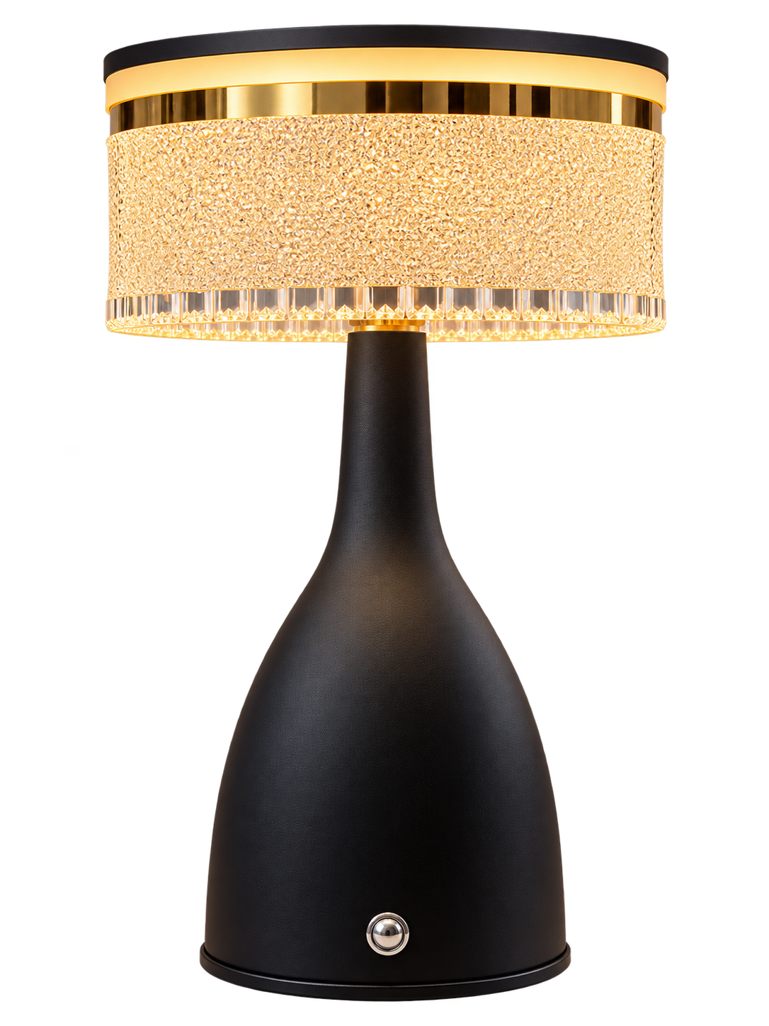 Luxury Black & Gold Acrylic Table Lamp – Elegant Modern Bedside & Side Table Lamp