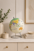 Modern Educational World Globe – Desktop Geographic Globe with Metal Stand | Office & Study Room Decor