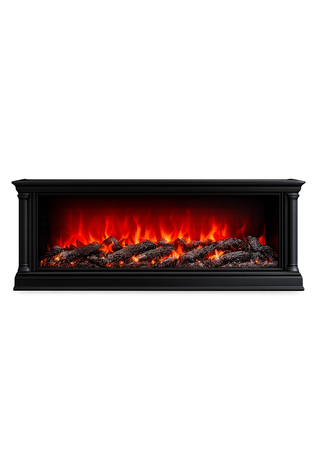 Premium Linear RGB LED Electric Fireplace | Modern Built-In TV Unit Fireplace