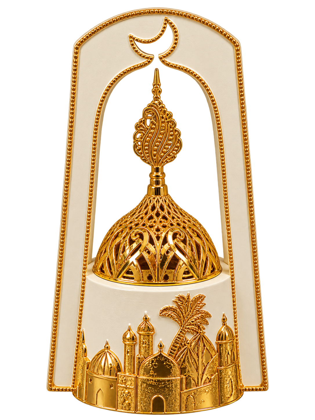 Luxury White & Gold Mosque Design Bukhoor Burner