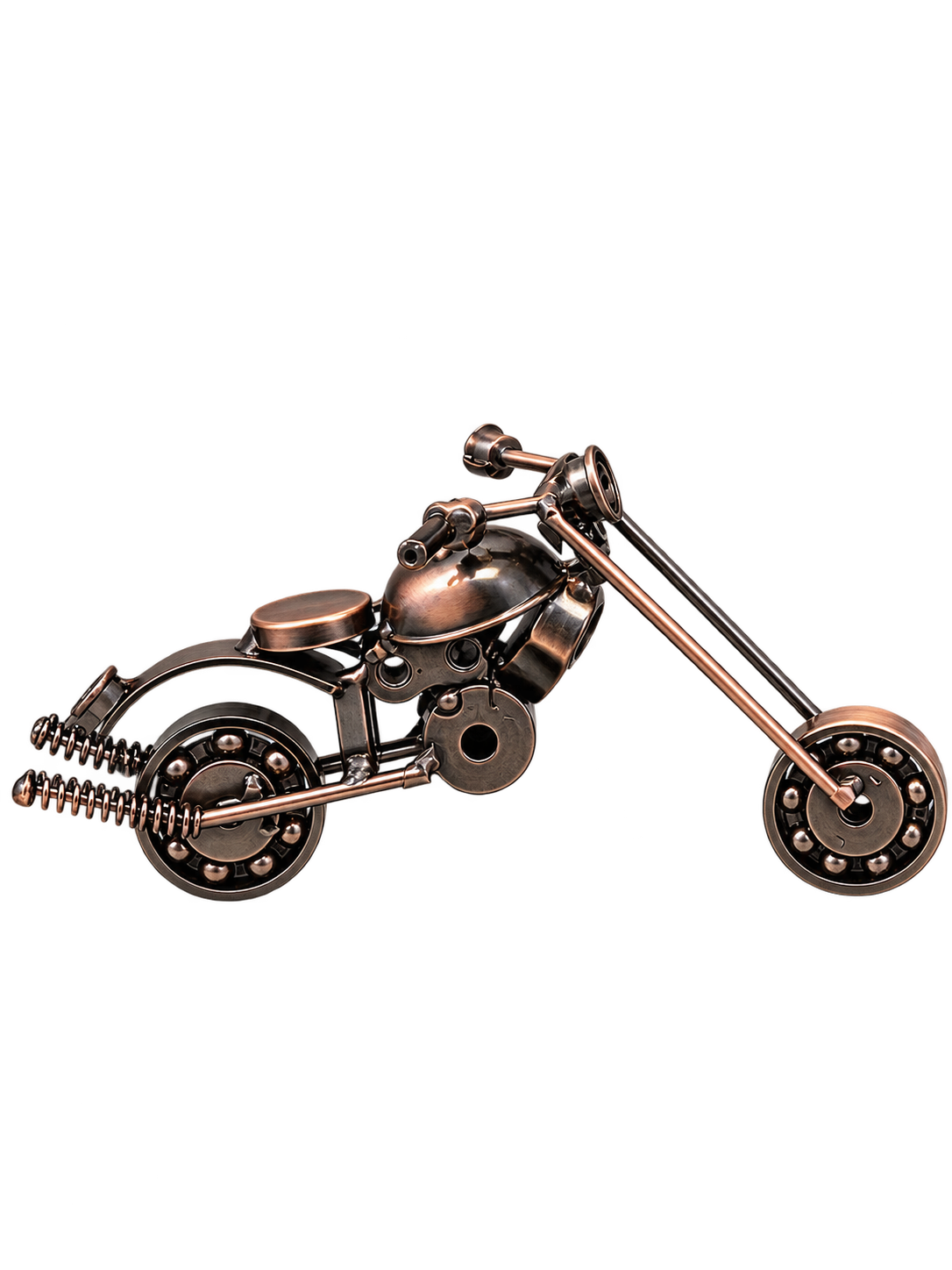 Vintage Metal Chopper Motorcycle Decorative Showpiece – Antique Biker Desk Decor