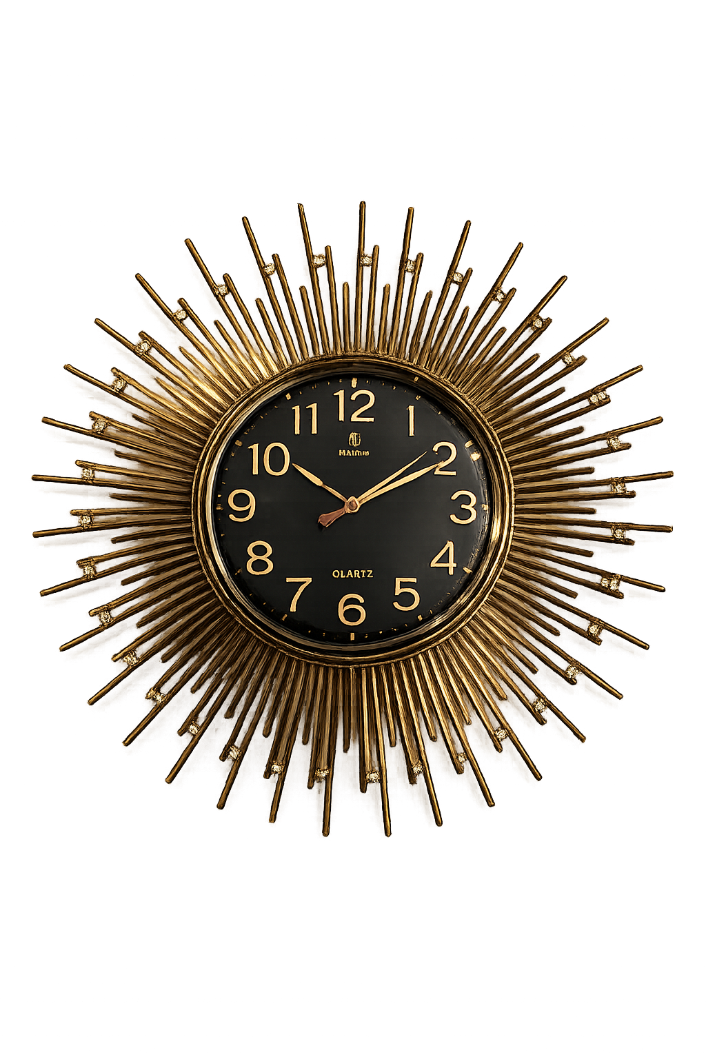 Luxury Gold Sunburst Wall Clock | Modern Silent Decorative Wall Clock | Home Décor