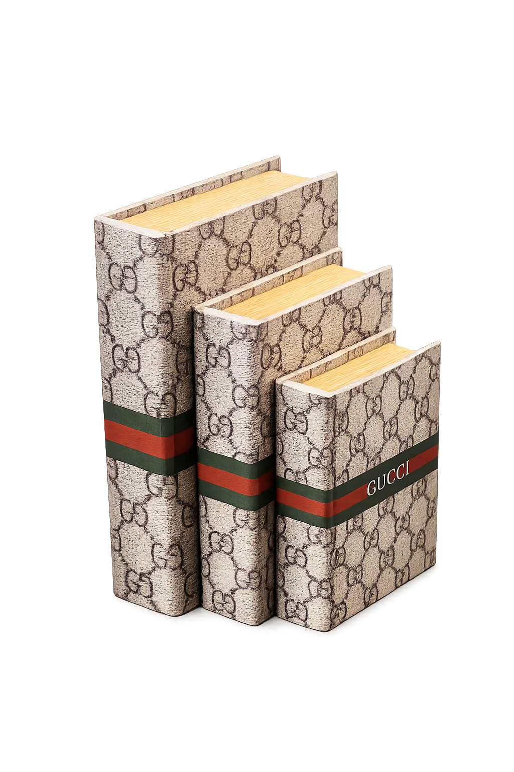Luxury Wooden Decorative Book Set (Set of 3) | Designer Coffee Table & Shelf Décor