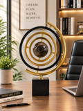 Luxury Gold & Black Geometric Decorative Sculpture – Modern Tabletop Ornament