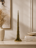 Burj Khalifa Decorative Showpiece | Antique Gold Metal Landmark Sculpture