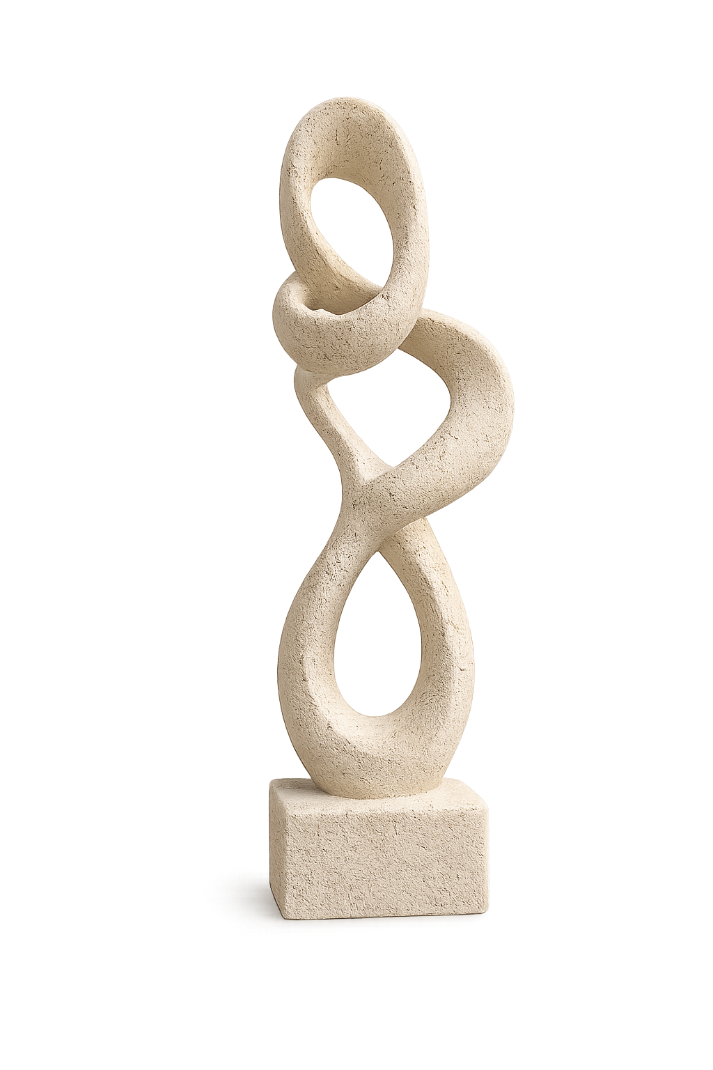 Modern Abstract Infinity Sculpture | Luxury Resin Decorative Table Accent | Contemporary Home Décor