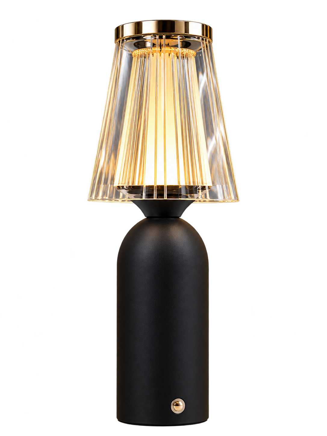 Luxury Black & Gold Crystal Table Lamp – Modern Decorative Bedside Lamp