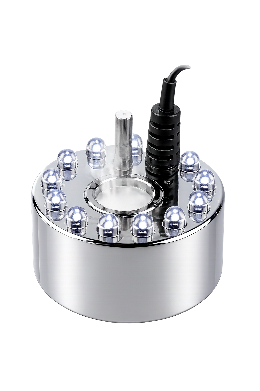12 LED Ultrasonic Smoke Motor for Indoor Water Fountains | Mist Maker Fog Generator with Power Adapter